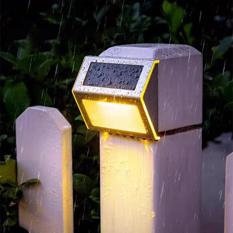 lampe solaire murale extérieure led moderne argentée noire blanche adhésive jardin patio