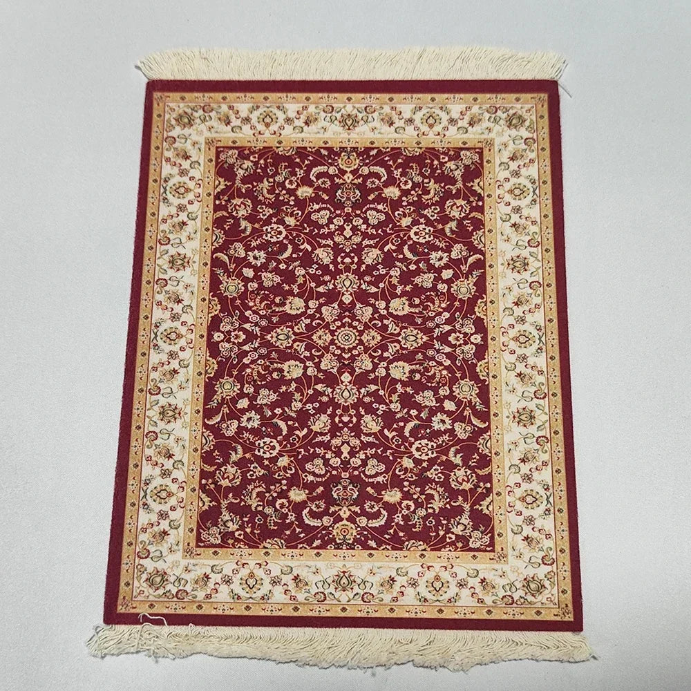 tapis souris motif fleurs persan classique caoutchouc antidérapant informatique bleu