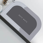 tapis bain gris vert moderne minimaliste lavable main machine usage maison salle bain