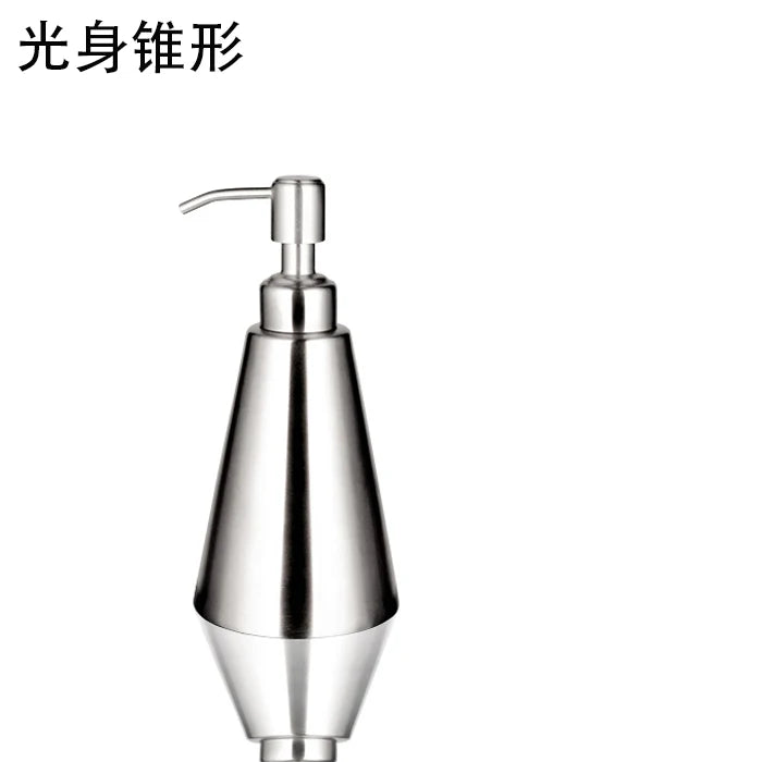 distributeur savon liquide acier inoxydable 350ml moderne argente pompe