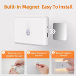 lampe murale led rectangle blanc moderne aimant intégrée détecteur mouvement éclairage intensité variable sans