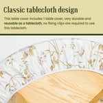 nappe table classique fleur imprimée imperméable l'huile blanc rose vert beige