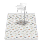 tapis imperméable anti dérapant voitures rayures dinosaures fleurs moderne enfantin blanc orange bleu vert