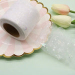 ruban tulle étoiles holographiques violet rose bleu clair noir blanc clips