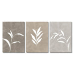 affiches murales minimalistes feuilles stylisées couleurs neutres sans cadre décoration intérieure