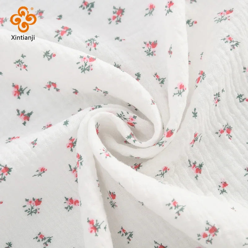 tissu coton fleurs roses légères bricolage serviettes enfants doux classique opaques