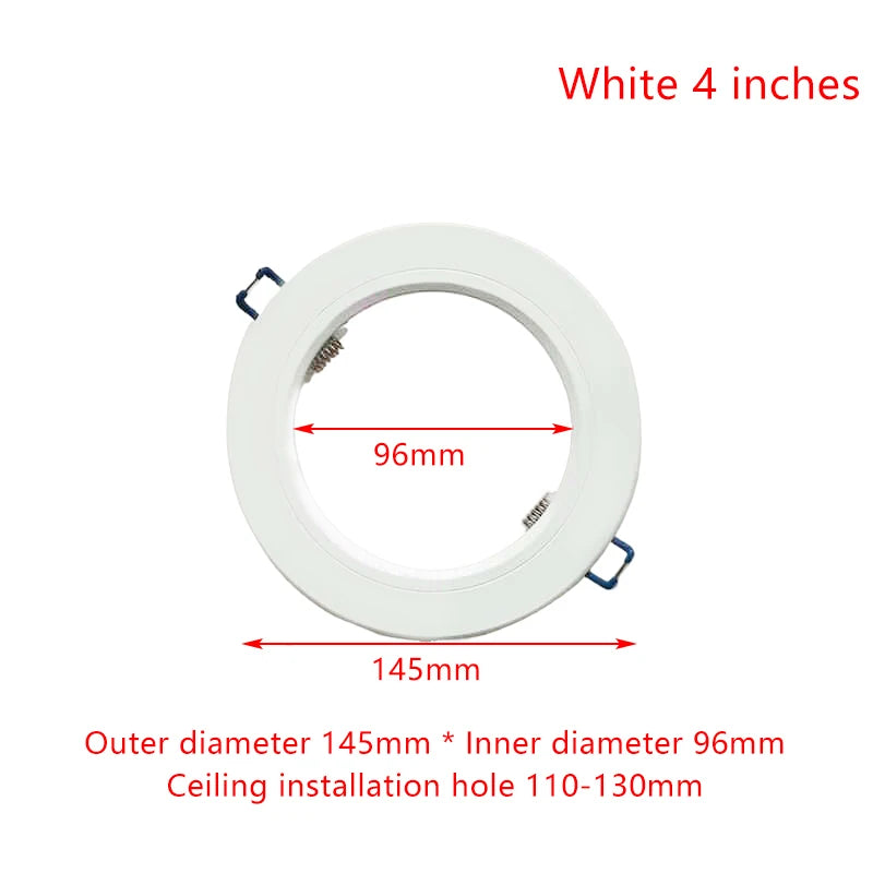 anneaux fixation luminaire blancs modernes downlight led opaques rond lisses variante adaptable
