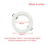 anneaux fixation luminaire blancs modernes downlight led opaques rond lisses variante adaptable
