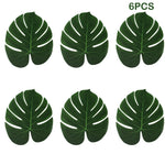 feuilles artificielles tropicales vert doré décoration moderne mariage anniversaire extérieur verte naturelle ludaua hawaïen