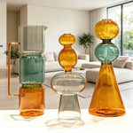 vase verre moderne transparent couleurs géométrique sphères table décoration maison salon