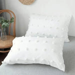 ensemble literie double blanches moderne zippé 200x200cm haute qualité polyester blanc