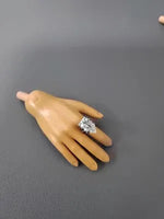 Bague miniature poupée 1/6 pierres précieuses boîte rangement décorative rouge