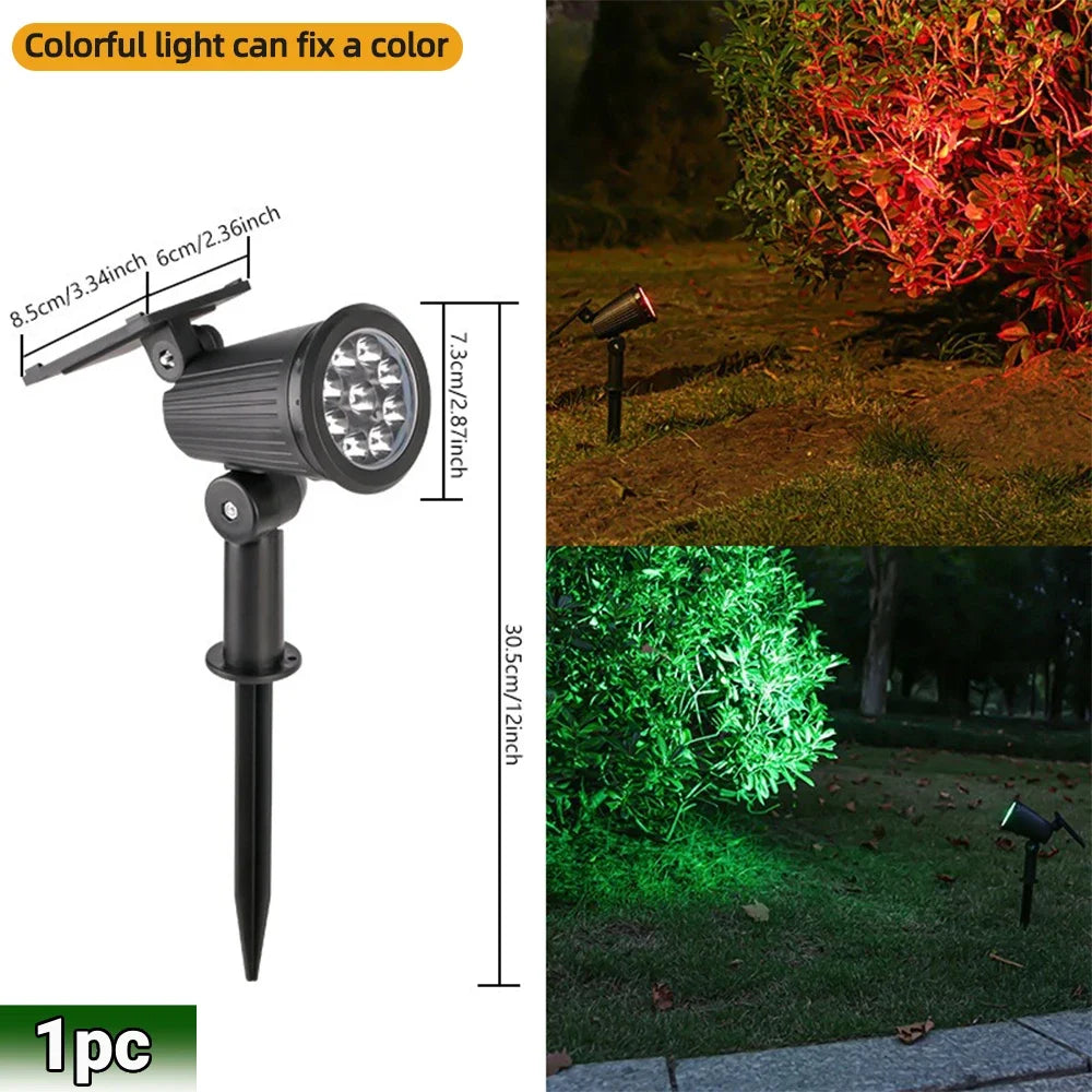 spot lumineux solaire led rgb réglable moderne noir texturé imperméable ip65extérieur jardin piscine