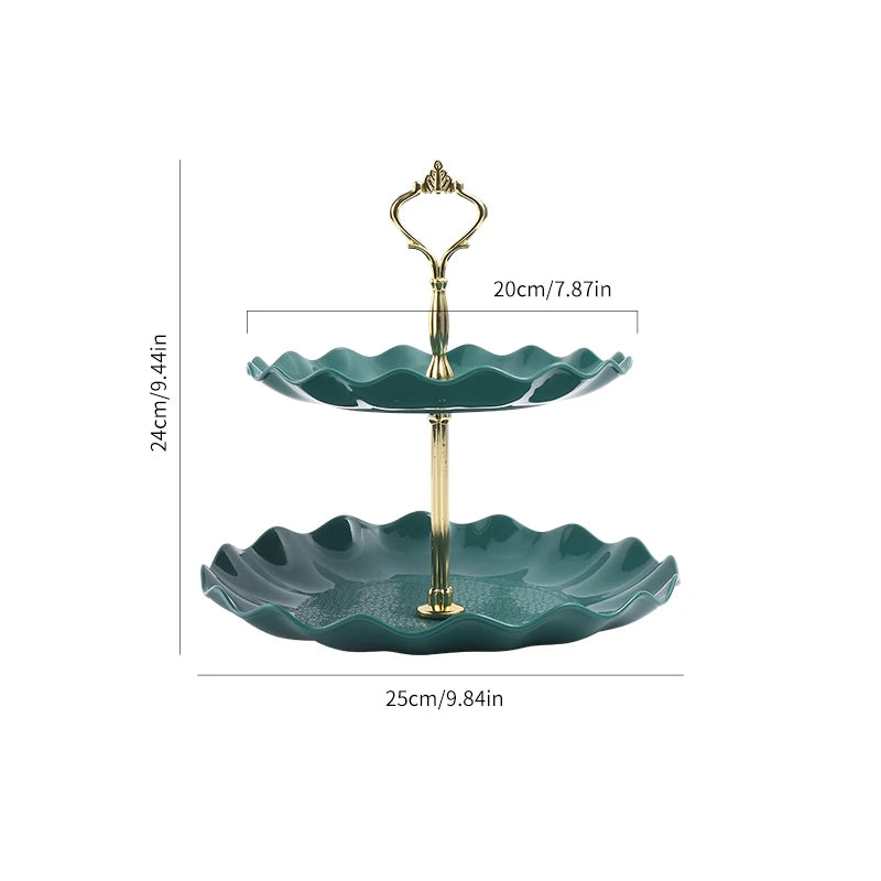 support desserts vert foncé moderne occasion mariage anniversaire noël vert foncé