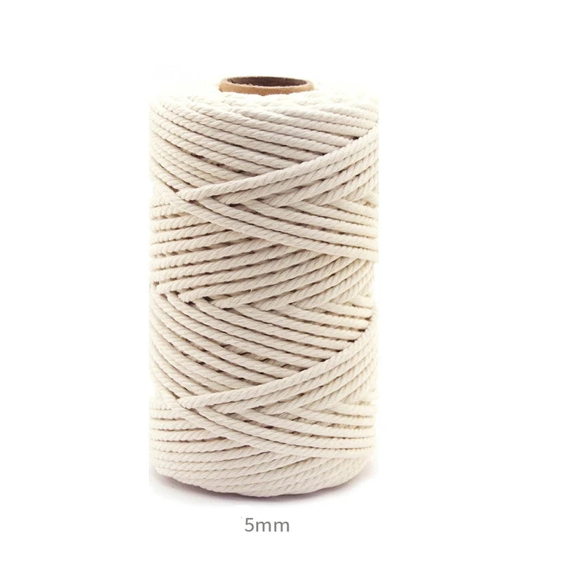corde macramé coton blanc naturel tissage doux traditionnel artisanal 100m 200m