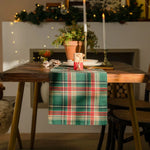 chemin table carreaux écossais vert rouge noël classique halloween pâques action grâce mariage coachellaRGBOpaque