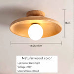 lampe led verre bois naturel moderne 18cm 28cm 35cm opacité mate minimaliste