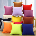 taies d'oreiller 40x40cm polyester couleur unie moderne maison salon chambre famille