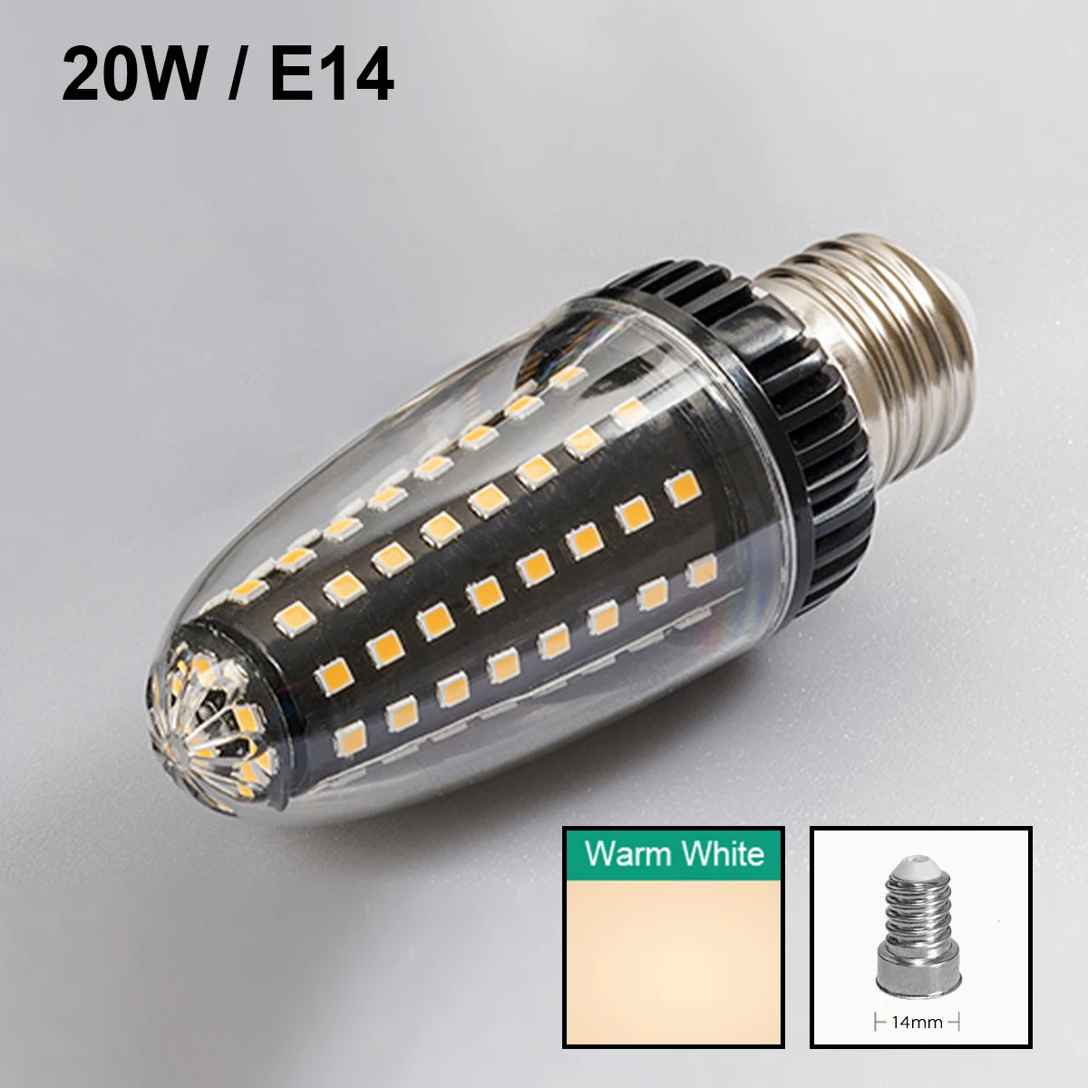 ampoule led e27 e14 30w 20w blanc chaud froid verre transparent moderne