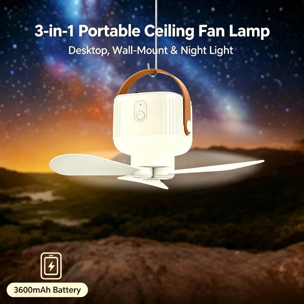 ventilateur portable rechargeable lampes blancs marron anse cuir fentes verticales moderne minimaliste fixations suspension