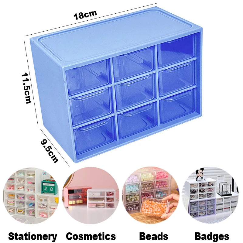 boîtes rangement tiroirs transparents compartiments petits objets boîte murale étudiants organisation accessoire maison
