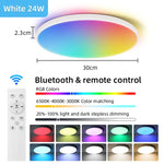 plafonnier intelligent led blanc noir télécommande rgbcw éclairage moderne