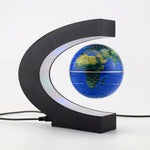 globe magnétique flottant cartographie mondiale led noir bleu doré moderne chambre coucher