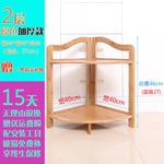 étagère d'angle moderne étagères murales sans perçage bois clair naturel étages rangement cuisine chambre