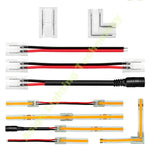 connecteur ruban led cob droit angle transparent pin pin pin 12v