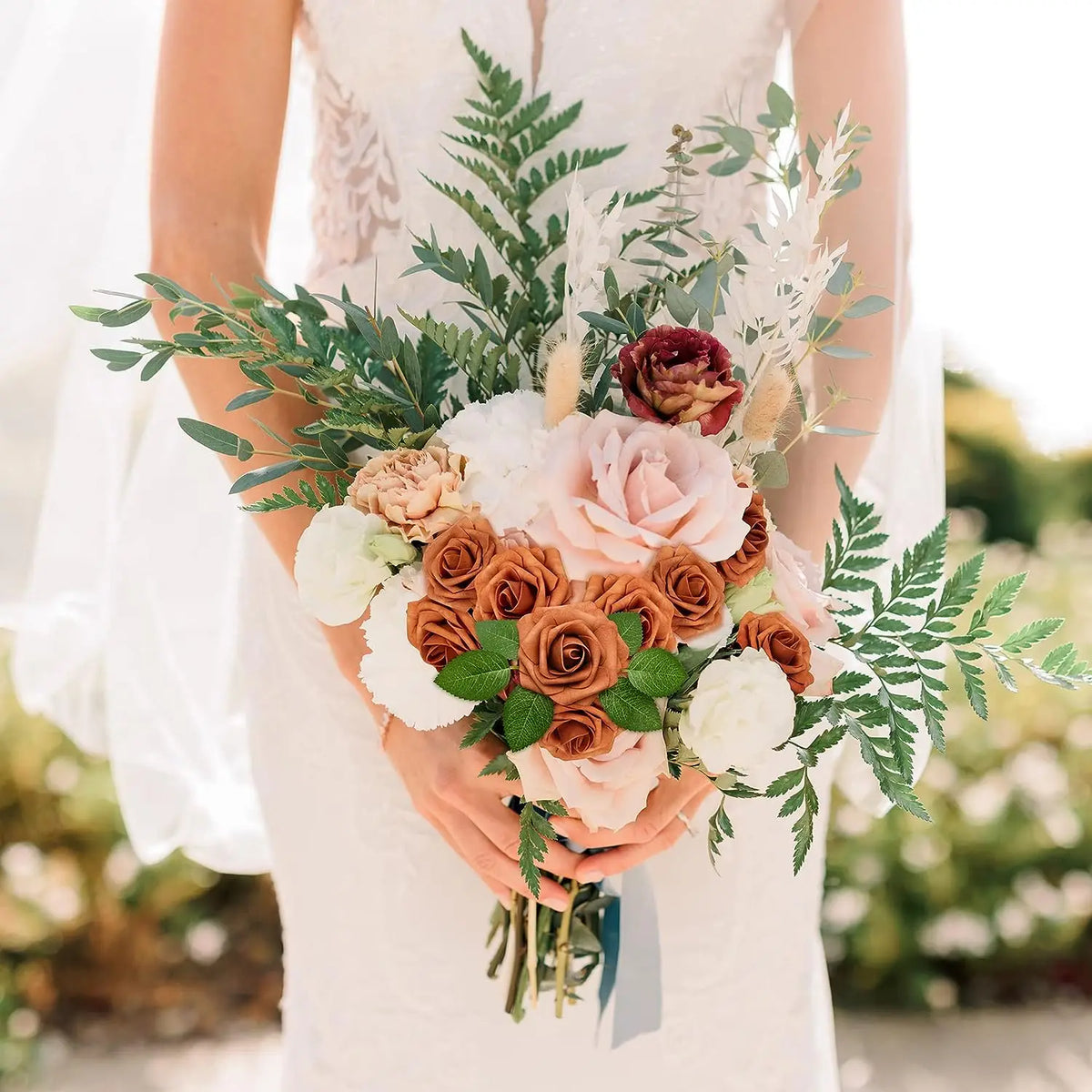 bouquet roses artificielles fleurs décor mariage fête anniversaire décoration maison intérieur fleurs roses orange