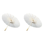 parapluie traditionnel blanc sans motif opacité vintage poignée bois résistant soleil
