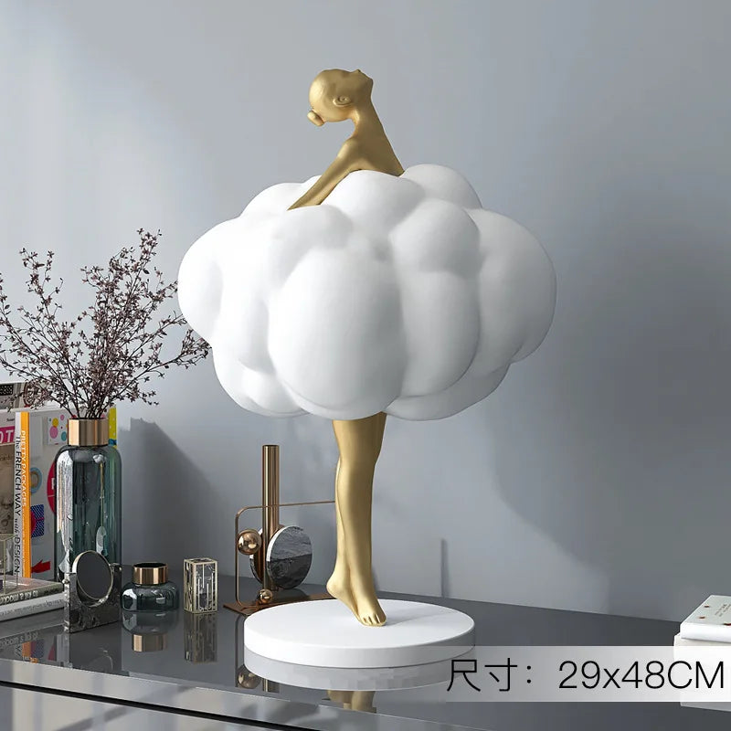 sculpture décorative femme nuage or argenté moderne minimaliste tour eiffelDecoration intérieureAccessoire designOpaque