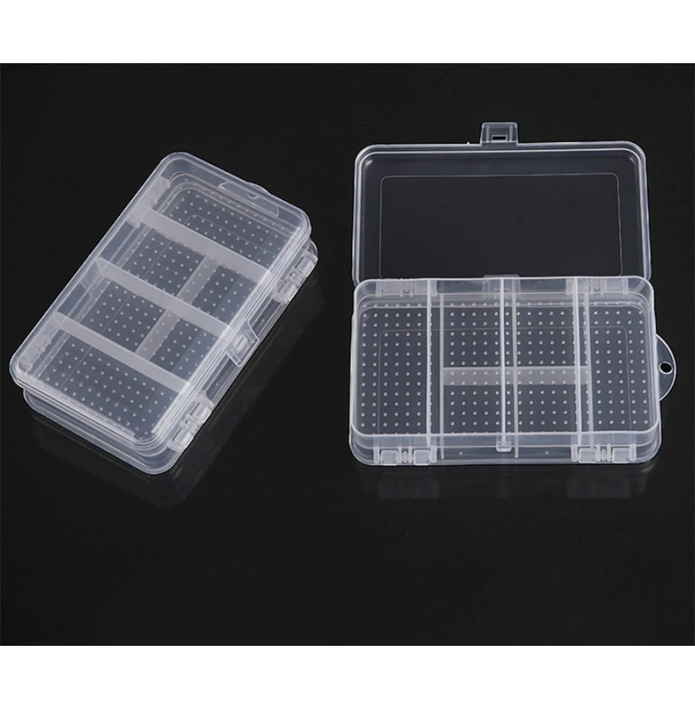 boîte rangement bijoux transparente double couche compartiments points noirs clips réutilisable moderne pratique