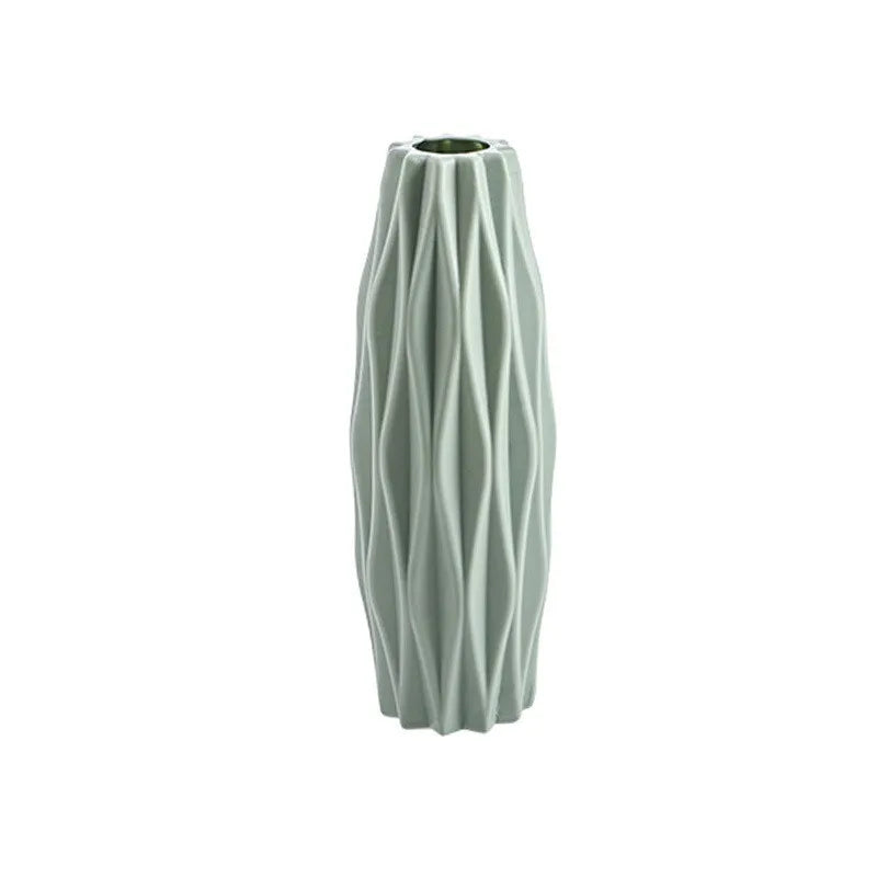 vases table modernes opaques plissés rose clair vert pastel blanc minimaliste