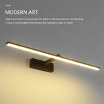 lampe miroir moderne noir blanc led mur 40cm 60cm 80cm 100cm