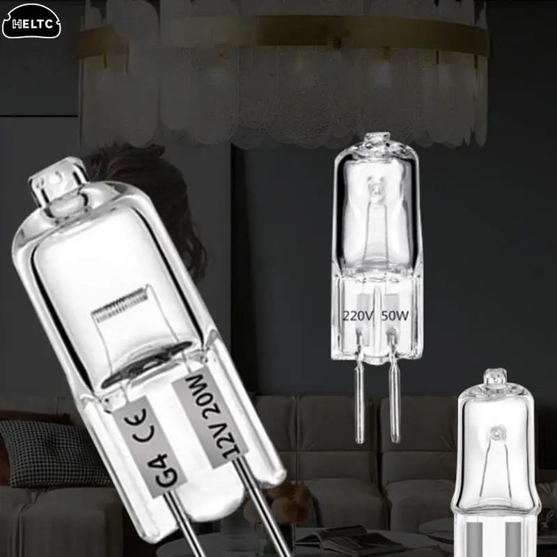 ampoules halogènes transparentes 12V 220V G4 G5.3 G9 filament classique 20W 25W 35W 40W
