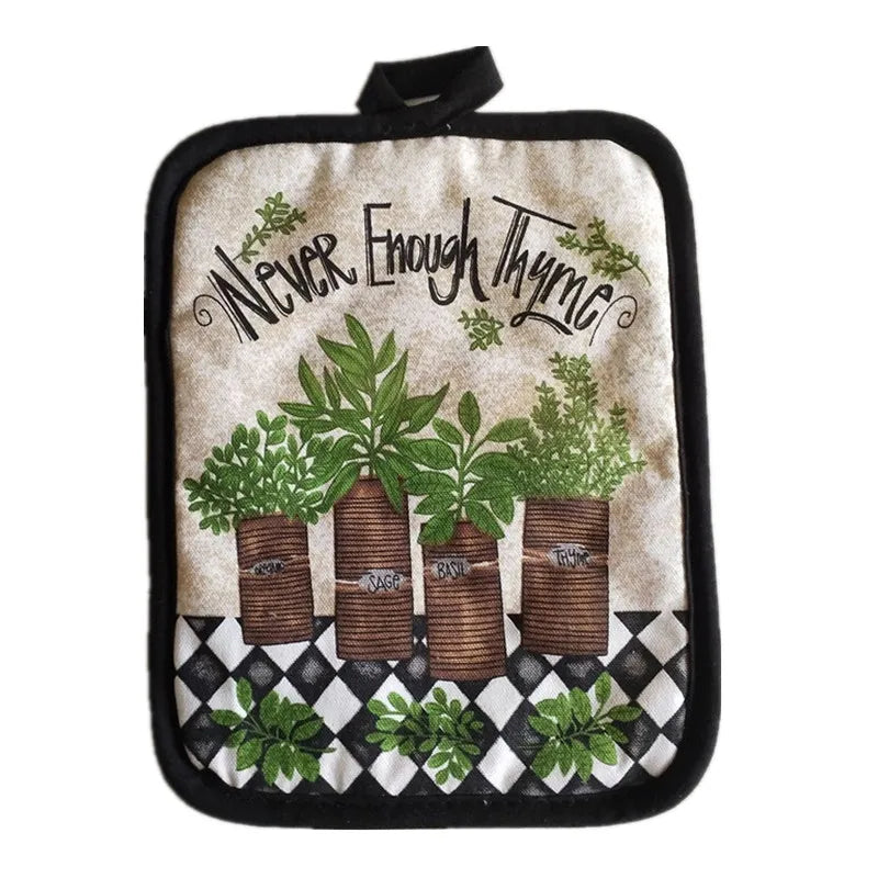 protège sous verre multicolore rustique poignées tissu motif cuisine animal fleur textes opaques rectangle