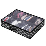 boîte chaussures pliable gris moderne poignées 12 16 paires tissu noir