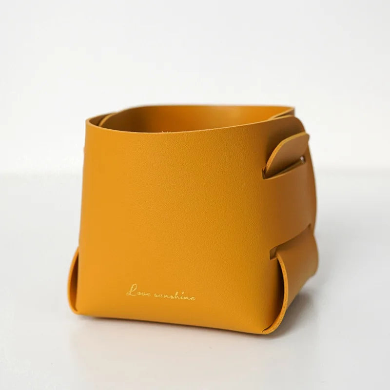 sac main simili cuir orange vert jaune moderne pliable poignées plantes sèches capacité charge