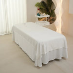 couvre lit massage uni beige clair polyester coton moderne taille 230x115cm