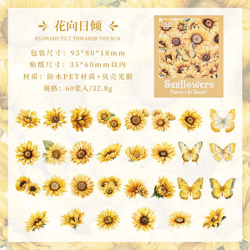 autocollants fleurs papillons pastel bleu rose jaune violet blanc scrapbooking bricolage album journal intime