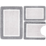 tapis bain mousse mémoire forme moderne rayures horizontales absorbant antidérapant lavable machine extra doux