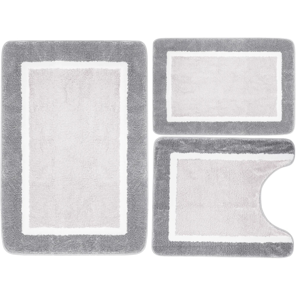 tapis bain mousse mémoire forme moderne rayures horizontales absorbant antidérapant lavable machine extra doux