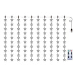 guirlande lumineuse étoiles blanc doré moderne télécommande usb batterie