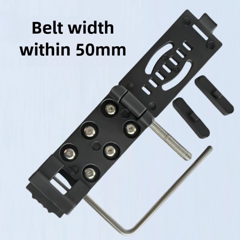 support ceinture pliable clip portable organisateur outil tactique métal inoxydable rouge noir argenté bricoleur