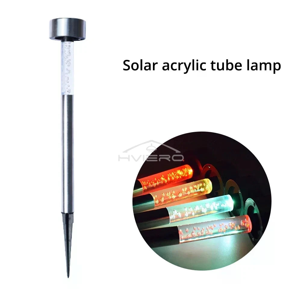 lampe solaire moderne transparente bulles océan décorative jardin extérieur éclairage led