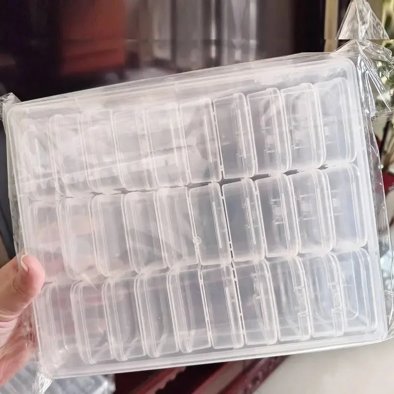 boîtes rangement transparentes pratiques modernes clips fermeture portables anti poussière multi usages petits objets