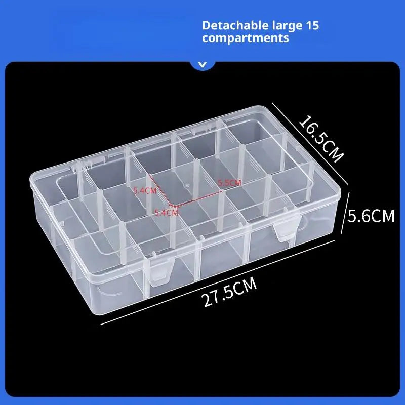 boîte rangement transparente moderne bijoux vis 15 18 24 28 30 36 compartiments amovible