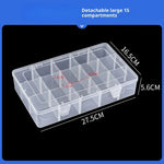 boîte rangement transparente moderne bijoux vis 15 18 24 28 30 36 compartiments amovible