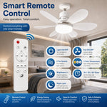 ventilateur lumière led télécommande modes blanc moderne fixations vis chambre salon